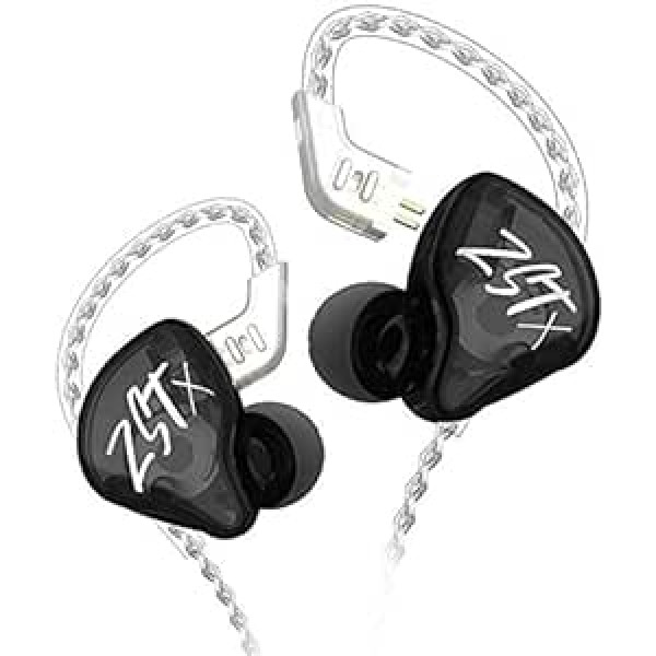 CCA KZ ZST X In-Ear ausinės 1BA 1DD Kabelinės ausinės HiFi Ergonomiškos žaidimų ausinės su 2 kontaktų nuimamu laidu dainininkams Muzikantams Audiophile DJ
