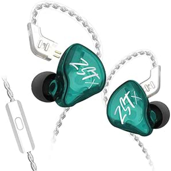 CCA KZ ZST X In-Ear ausinės 1BA 1DD Kabelinės ausinės HiFi Ergonomiškos žaidimų ausinės su 2 kontaktų nuimamu laidu dainininkams Muzikantams Audiophile DJ