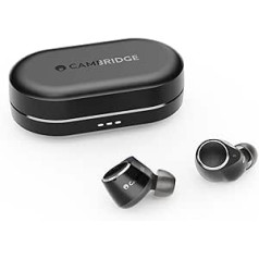 Cambridge Audio Melomania M100 Earbuds – In Ear True Wireless Kopfhörer su aktyvesniu Geräuschunterdrückung, Hi-Fi Sound, Bluetooth, kombinuota 52 Stunden Akkulaufzeit su Ladecase - Schwarz