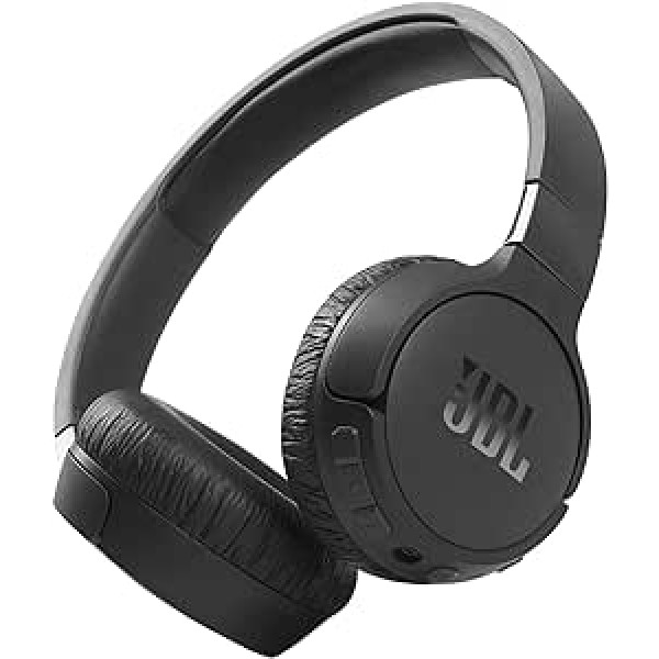 „JBL Tune 660 BTNC On-Ear Active“ triukšmą slopinančios ausinės – „JBL Pure Bass Sound“ – per „Bluetooth“ arba laido jungtį – juodos