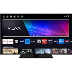 Toshiba 43 colių VIDAA televizorius (4K UHD Smart TV, HDR Dolby Vision, trigubas imtuvas, Bluetooth, Dolby Audio) 43UV3463DAW [2024]