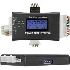 20 kontaktų / 24 kontaktų ATX LCD kompiuterio maitinimo šaltinio testeris, skirtas ATX, BTX, ITX, TFX jungtims ir kabeliui P4 / P6 / P8 / SATA / IDE kompiuterio maitinimo įrankiui