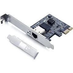 10Gtek® 2500/1000/100Mbps NIC PCIe tinklo adapteris PCIe Gigabit Ethernet kortelė, vienas RJ-45 prievadas, su Realtek RTL8125 valdikliu, palaiko Windows Server/Ubuntu/Centos/Debian