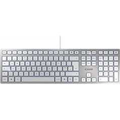 CHERRY KC 6000 plona klaviatūra, sidabrinė, QWERTY išdėstymas