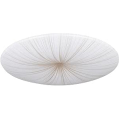 EGLO Nieves 1 LED lubų šviestuvas, skersmuo 51 cm, lubų šviestuvas žvaigždėtas dangus su krištolo efektu, prieškambario šviestuvas iš metalo ir plastiko baltos ir auksinės spalvos, šviestuvas miegamojo ir prieškambario luboms, šiltas