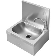 Bekontaktis praustuvas su kelio jungikliu, montuojamas ant sienos STAL 230x340x115 mm