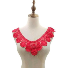 Gėlių siuvinėjimas, Nėrinių iškirptė, Puošyba, Siuvimas, Applique, Trim, Nėriniai, Audinys, Suknelė, Aksesuarai, Scrapbooking, Padirbta apykaklė, Raudona