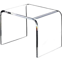 OMKMNOE taburetė Vonios taburetė, 22 cm aukščio skaidri akrilinė taburetė Aukšta neslystanti stabili ergonomiška taburetė, idealiai tinkanti vonios kambariui ir svečių tualetui, skaidri