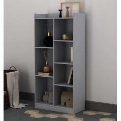 Urbnliving Medinė knygų spinta 7 Cube Wide Grey