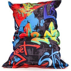 Ecopuf Vaikai Bean Bag kėdė pagalvėlė Poliesterio paminkštintas nuimamas dangtelis 100x140cm