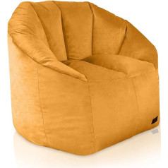 Aiire Šiuolaikinis Bean Bag for Living Room Prabangaus dizaino Bean Bag with Filling for Adults or Teens Room Bean Bag for Kids XXL Yellow