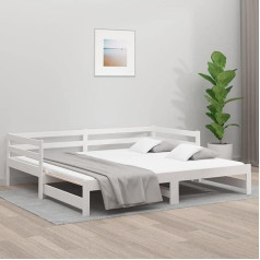 Homgoday dieninė išskleidžiama sofa lova sofa lova dieninė sofa lova sofa lova svečių lova sofa sofa sofa medinė lova sofa lova svetainei balta 2X(90x190) cm pušies masyvo