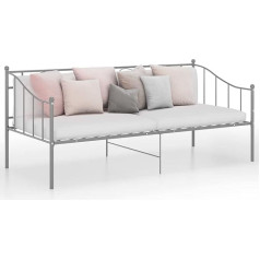 Rantry Sofa lova lovos rėmas metalinė lova dieninė lova svečių lova sofa lova sofa lova viengulė lova sofa lova lovos rėmas sofa lova sofa lova sofa kambariui pilka metalinė 90x200 cm#C