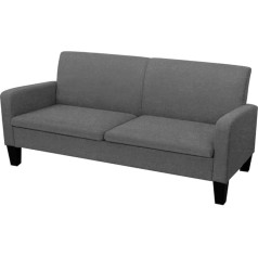 Lapooh 3-vietė sofa 180 x 65 x 76 cm Tamsiai pilka, Sofos ir kušetės, Sofa, Sofa, Svetainė, Sofa paauglių kambariui, Poilsio sofa, Sofa miegamajam, Miegamojo sofa, Minkšta sofa, 244712