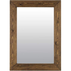 Mirroroutlet Didelis kaimiškas medžio masyvo sieninis veidrodis 3FT2 X 2FT6 (96 cm x 76 cm)