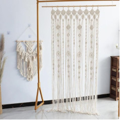 Macrame sienos kabo užuolaida, Vidutinė austi gobelenai, Macrame durų kabo, Kambarių skiriamosios užuolaidos, langų užuolaidos, durų užuolaidos, medvilnės siūlų užuolaidos, Boho durų užuolaida, už kambario vestuvių šalis Decor