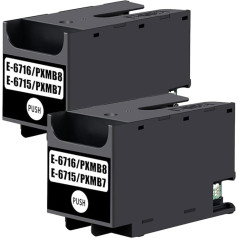 DOGEPRO T6715 C13T671500 2 techninės priežiūros dėžutė C13T671600, E-6716 Suderinama su Epson WorkForce Pro WF-4720DWF WF-4725DWF WF-4730DTWF WF-4740DTWF WF-40DTWF 7 40DWF. (2 pakuotės)