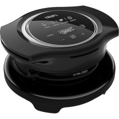 Krups Cook4Me AJ1508 Extra Crisp dangtis | Laikmatis | 4 automatinės funkcijos | Kepimas, kepimas, kepimas ant grotelių, kepimas, itin traškus, juodas