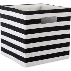 DII Storage Collection Poliesterio sulankstomas šiukšlių konteineris su kietu juodu paviršiumi 13x13x13