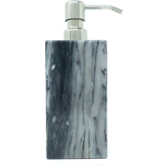 LUHOM LUJOSO HOGAR MEXICO Marble Soap Dispenser I Mazahua Grey I Elegantiškas higienos dozatorius I Skysto muilo dozatorius Kvadratinis I Muilo dozatorius I Dizaino muilo dozatorius I Aukštos kokybės natūralaus marmuro