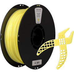 TPU 64D gija 1,75 mm, 1 kg ritė, lanksti minkšta 3D spausdintuvo gija, atspari dėvėjimuisi, matmenų tikslumas +/- 0,05 mm, geltonos spalvos