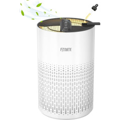 Luftreiniger für Zuhause mit ätherischem Öl Diffusor, FITNATE HEPA Filter, Luftreiniger für große Räume bis zu 20 m² und filtert 99,9% Tierhaare, Staub. 20 dB lengvesnis Luftreiniger, weiß