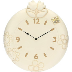 THUN - Sieninis laikrodis su lelijomis, Elegance Line - Dekoravimas namams, Laikrodžiai - Keramika, Plastikinis mechanizmas - Skersmuo 35 cm