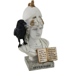 Veronezė Varnas Nevermore ant Pallas Athena Büste statulėlė