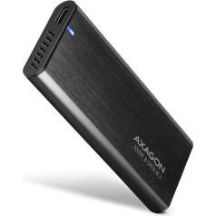 Axagon Eem2-sb2 išorinis aliuminio korpusas be varžtų usb-c 3.2 gen 2 - m.2 nvme / sata ssd 30-80mm aliuminio dėžutė juoda + usb-a - usb-c redukcija