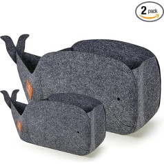 Swics ® 2 vaikiškos saugojimo dėžės, 7 ir 15 l, veltinio žaislų dėžė, puikiai tinkanti bet kokiai 