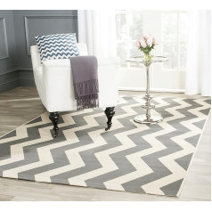 SAFAVIEH Courtyard Collection CY6245 Grey Beige Indoor/Outdoor Vandeniui atsparus, lengvai valomas kilimas, skirtas kiemui, kiemui, kiemo patalpoms, 70 x 152 cm