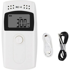 Dacvgog RC-4HC USB temperatūros duomenų išorinis jutiklis 16000 temperatūros registratorius Įmontuotas jutiklis