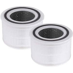 WuYan Core 300 pakaitinis filtras, suderinamas su LEVOIT Core 300 ir Core 300S, oro valytuvo filtras, Core 300-RF, 2 pakuotės, baltas