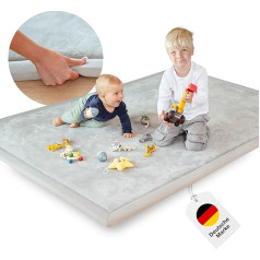 BabybeFun Kūdikių šliaužimo kilimėlis [ypač minkštas] 3 cm storio žaidimų kilimėlis 150 x 200 x 3 cm, skirtas saugiam žaidimui ir bėgimui mokytis Velvet Mat Mellow Mat Play Mat Crawling Mat Foam Mat Crawling Blanket