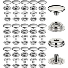 BetterJonny 1000 vienetų 15 mm sunkiųjų 15 mm drobės Snap Fastener nerūdijančio plieno Snap tvirtinimo detalės valčių krepšys odos DIY amatai