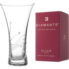 DIAMANTE Glasgow Glasgow 21cm krištolinė tuščiavidurė vaza su Swarovski kristalais
