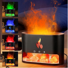 Luckits Flame Aroma difuzorius, 7 spalvų šviesos eterinių aliejų difuzorius, drėkintuvas, kvepiančių aliejų difuzorius vaikams, namams, biurui, kambario kvapams ar jogai - automatinis išsijungimas be vandens