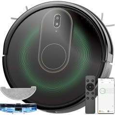 Dulkių siurblys robotas su šlavimo funkcija ir 4000 Pa siurbimo galia, dulkių siurblys robotas su 150 min. veikimo laiku, dulkių siurblys robotas su 