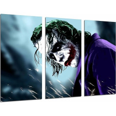 Sienų paveikslas Betmenas ir Džokeris Superherojus 97 x 62 cm Medinis atspausdinti XXL formato menas Spausdinti Ref.26591