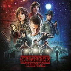 Stranger Things 1 sezono aktoriai Kvadratinė drobė 30x30cm