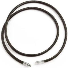Apykaklė, vėrinys, juodai rudos spalvos, pinta virvės grandinėlė vyrams ir moterims, paprasti papuošalai, ruda 0,3 cm, S-45 cm