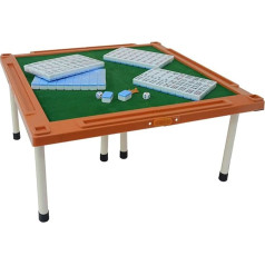 LNNW Kinų šachmatai 144 figūrėlės Mini Mahjong rinkinys Kubas Melamino Kelionės sulankstomas nešiojamas kelių žaidėjų stalo žaidimas Pramogos Atsitiktinių vakarėlių veikla Žaidimas Stalo žaidimas (spalva: mėlyna)
