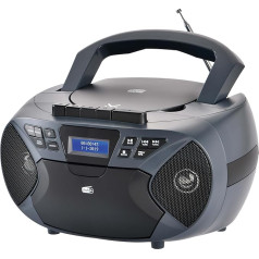 MAJESTIC Nešiojamasis radijo magnetofonas (Ah-2430) Dab Boom Box Tris C-Cs E CD