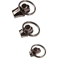 FixnZip Ersatzreißverschluss zum Nähen, Nickel, Unisex-Erwachsene, Nickel 3 Pack, Schwarz Nickel, Combo Pack (S, M, L)