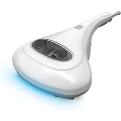FUVSHU Mite rankinis dulkių siurblys, čiužinių valiklis su sterilizacine UV lempa, plaunamas HEPA filtras, lengvas, 300 W, su kabeliu