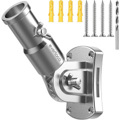 evertoco Heavy Duty T304 nerūdijančio plieno vėliavos stiebo laikiklis - 180° reguliuojamas vėliavos stiebo laikiklis namams su dviem montavimo būdais, 1