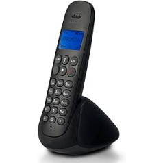 Profoon PDX - 300 DECT telefonas - Belaidis telefonas - Suderinamas tarpas: Išplečiamas - Suderinamas su klausos aparatu - Laisvų rankų funkcija - Telefonų knyga - Juoda
