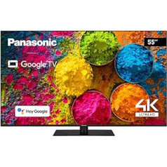 „Panasonic TX-55MX700E“, 55 colių 4K Ultra HD LED „Smart 2023“ televizorius, didelio dinaminio diapazono (HDR), „Dolby Atmos“ ir „Dolby Vision“, „Google TV“, „Google Assistant“, „Chromecast“, „Midfoot“, juodas