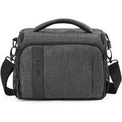 BAGSMART Kameratasche Spiegelreflex DSLR SLR Fototasche Spiegelreflexkamera Sisteminė kamera Objektyvus Zubehör mit Regenschutzhülle Grau