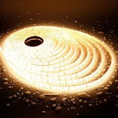 JOYLIT 24 V LED juostelė 10 m atspari vandeniui 3000 K šiltai balta 14500 LM itin ryški UL CE PRO CRI 92+ SMD 2835 1200 LED didelio tankio 150 W pritemdoma šviesos juosta Lipni šilta šviesos juosta skirta